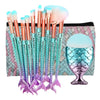 Make Up Brushes Foundation Eyebrow Eyeliner Blush Brush Mermaids Makeup Brushes With Cosmetic Bag Pincel Maquiagem #h