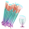 Make Up Brushes Foundation Eyebrow Eyeliner Blush Brush Mermaids Makeup Brushes With Cosmetic Bag Pincel Maquiagem #h